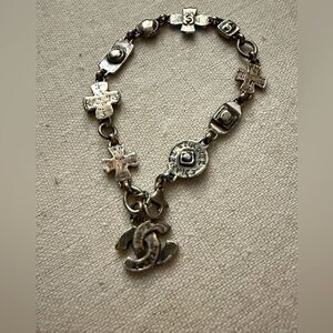 Chanel Vintage A 99 Rue de Cambon silver link bracelet. 1999